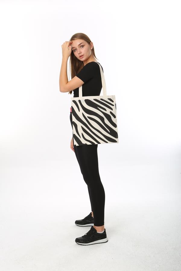 Baghashtag Zebra Desenli Bez Çanta - Görsel 2