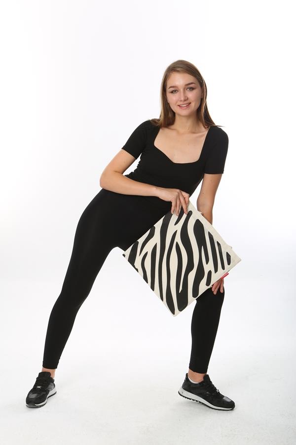 Baghashtag Zebra Desenli Bez Çanta - Görsel 16